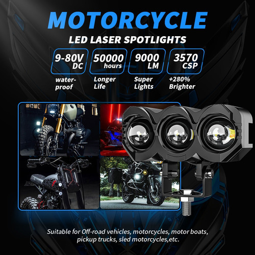 Par Super Farol Led Cree 80w Forte Auxiliar Milha Carro Moto - Imagem 6