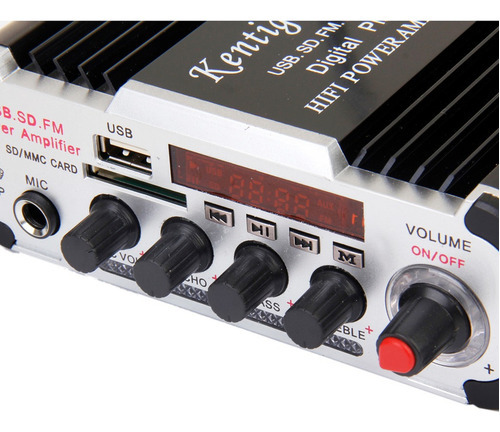 Amplificador De Potência De Microfone Dc12v Usb/mp3/fm - Imagem 5