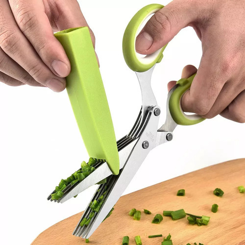 Tesoura De Cebola Verde Multicamada, Corte De Aço Inoxidável - Imagem 6