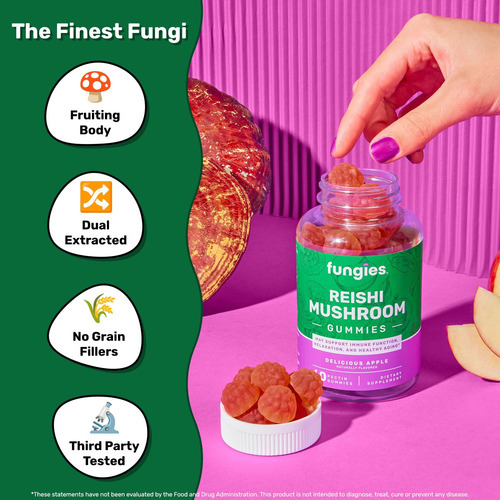 Gomas De Cogumelo Fungies Reishi, Sabor Delicioso - Goma De - Imagem 5