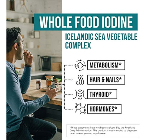 Suplemento De Iodo Orgânico Do Complexo De Vegetais Marinho - Imagem 4