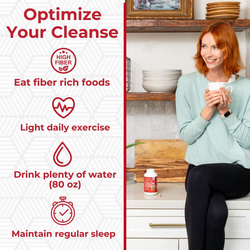 Health Plus Colon Cleanse Digestive Suporte | Toda Fibra Diá - Imagem 5