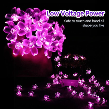 5m Luzes Natal Ao Ar Livre Luz Solar Da Corda Da Flor 20led- - Imagem 40