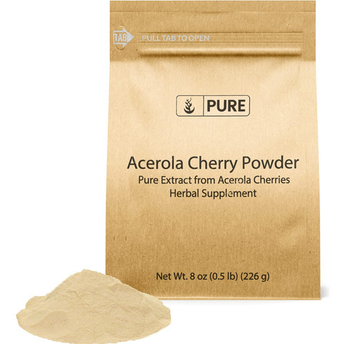Ingredientes Puros Acerola Cereja Em Pó 8 Onças Não Ogm, Se