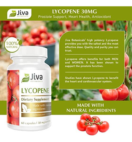 Jiva Botanicals - Suplemento De Licopeno 30 Mg Cápsulas-feit - Imagem 2