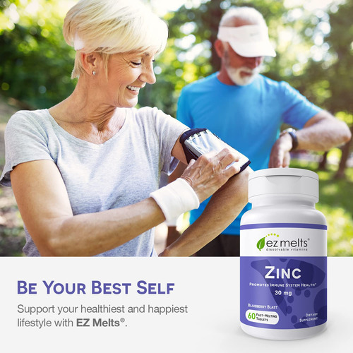 Suplemento Ez Melts Zinc 30 Mg Sublingual Vegan 60 Comprimid - Imagem 8