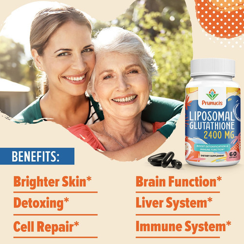 2400mg Glutationa Lipossomal, L-glutationa Reduzida, Supleme - Imagem 7