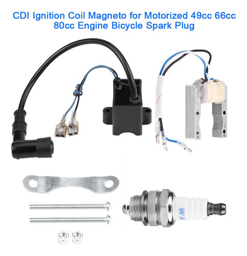 Cdi Bobina De Ignição Magneto Para Motorizado 49cc 66cc 80cc - Imagem 2