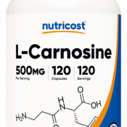 Suplemento Nutricost L-carnosina 500mg 120 Cápsulas