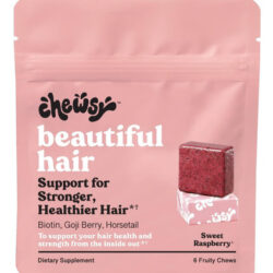 Chewsy Beautiful Hair Mastiga, Promove Cabelos Mais Fortes E