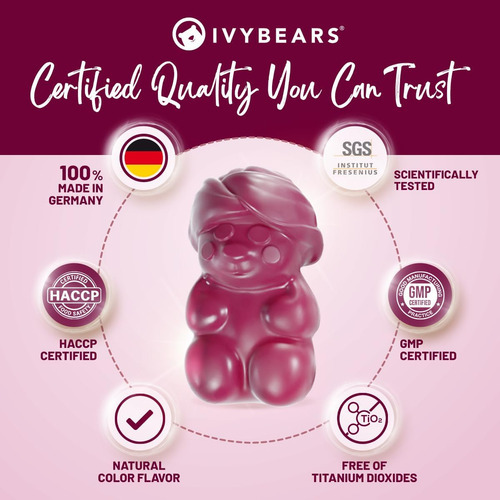 Gomas De Pele Vibrante Ivybears | Ácido Hialurônico E Coláge - Imagem 4