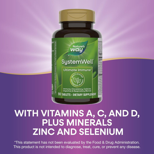 Natures Way Systemwell Ultimate Immune*, Com Vitaminas C, A, - Imagem 4