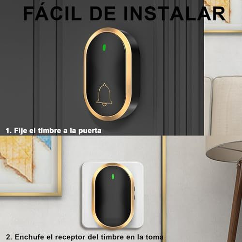 Para Campainha Sem Fio Impermeável De 300m 1 Transmissor 2 - Imagem 2
