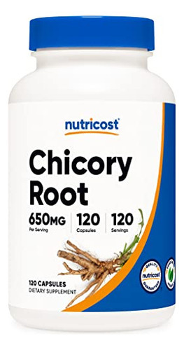 Suplemento Nutricost Raiz De Chicória 650 Mg X 120 Cápsulas