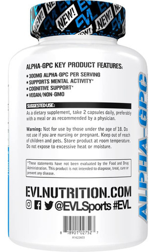 Suplemento De Colina Nootrópico Alpha Gpc - Alpha Gpc 600 Mg - Imagem 3