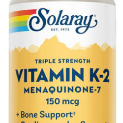 Solaray Vitamina K-2 De Força Tripla Como Mk-7, 150 Mcg | S