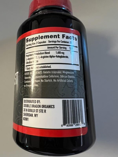 Suplemento De Reforço De Óxido Nítrico Double Dragon Organic - Imagem 10