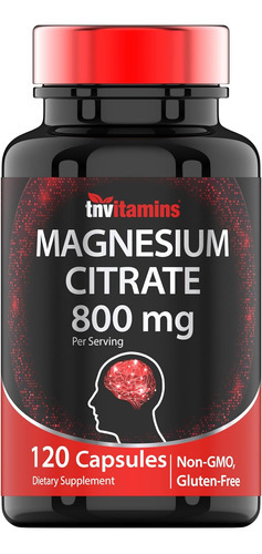 Citrato De Magnésio 800 Mg - 120 Cápsulas | Suprimento De Do