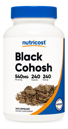 Suplemento Nutricost Black Cohosh 540mg 240 Cápsulas