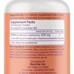 Bestvite Sam-e 200mg (60 Comprimidos) (1 Pacote) Ingrediente