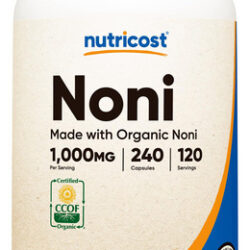 Suplemento Nutricost Noni Em Cápsulas 500mg 240 Cápsulas