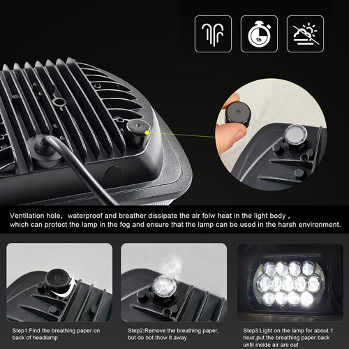 Aaa Farol Led Retangular De 300w 5x7 Para Jeep Wrangler Yj - Imagem 5