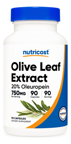 Suplemento De Extrato De Folha De Oliveira Nutricost 750 Mg