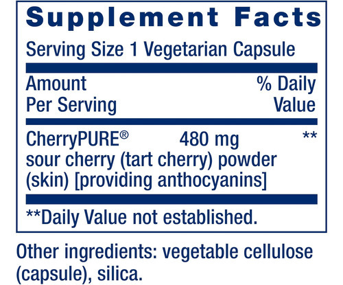 Life Extension Tart Cherry Com Cherrypure®, Antocianinas, Es - Imagem 2