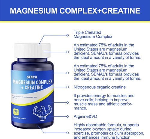 Complexo Triplo De Magnésio Nutrineat + Creatina (90 Cápsula - Imagem 4