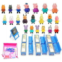Conjunto De Bonecas Kit 34 Personagens Da Família Peppa Pig