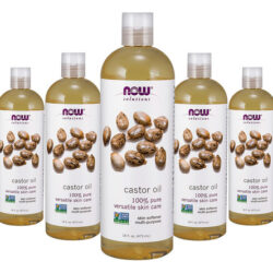 Óleo De Castor 473ml Now Foods Castor Oil 100% Puro 5un