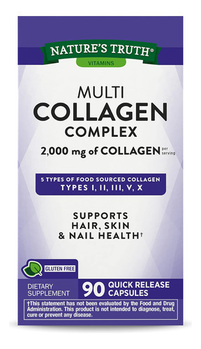 Cápsulas De Proteína Multicolágeno | 90 Unidades | Tipo I,