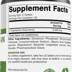 Brieofood L-triptofano 2.000 Mg Por Porção - 120 Comprimidos
