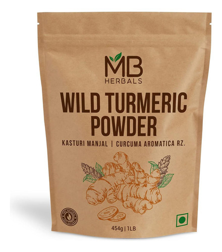 Mb Herbals Açafrão Em Pó Selvagem 1 Lb 16 Oz | Kasthuri Manj