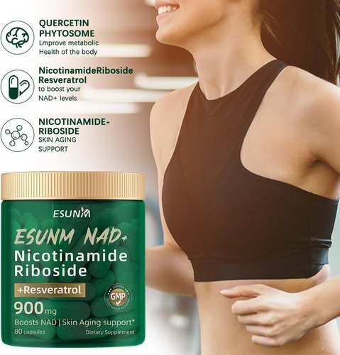 Nicotinamida Ribosídeo 900mg, Nad+ Suplemento Resveratrol Su - Imagem 6