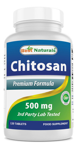 Best Naturals -- Quitosana -- 500 Mg -- 120 Comprimidos
