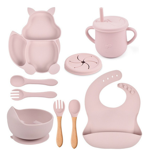 Conjunto De Talheres De Silicone Baby Squirrel De 9 Peças - Imagem 26
