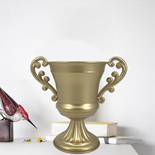 Vaso De Flores Retrô De Metal Em Forma De Taça De Vinho - Imagem 12