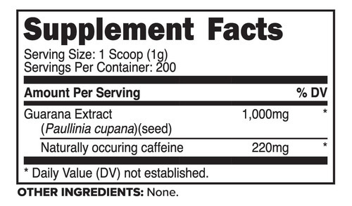 Primaforce Guarana Powder (200g) (sem Sabor) - Guarana Pure, - Imagem 2