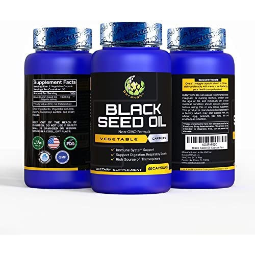 Cápsula Vegetal De Óleo De Semente Preta, 1000 Mg Por Porçã - Imagem 2