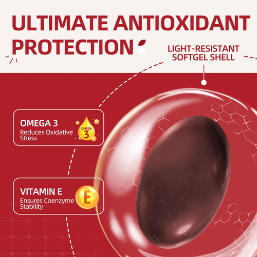 Softgels De Coqmg Com Pqq E Ômega 3, Coenzima Q10 De Absorçã - Imagem 6