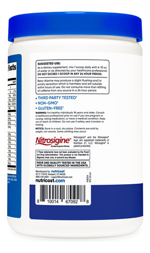 Pó Pré-treino Nutricost Pre-x Xtreme Blue Raspberry 30s - Imagem 5