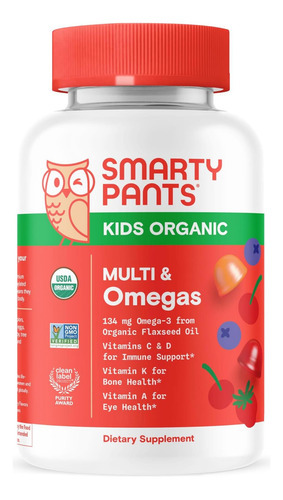 Gomas Multivitamínicas Infantis Orgânicas Smartypants: Ômega