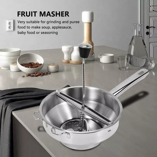 Qi1 Passa Verduras Em Aço Inox Com 3 Discos 20cm. - Imagem 8
