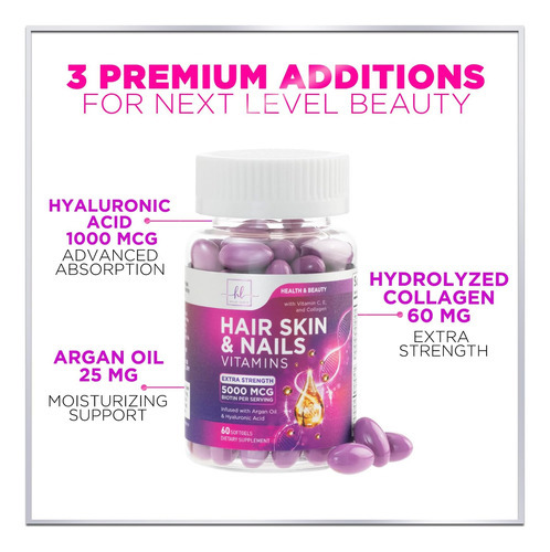 Vitaminas Capilares Para Mulheres Com Biotina 5000mcg - Saúd - Imagem 5