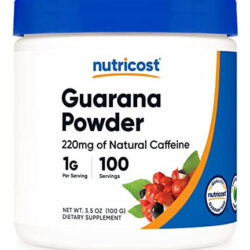 Suplemento Nutricost Guaraná Em Pó 100g Com 220mg De Cafeína
