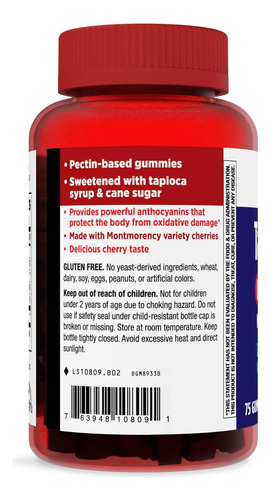 Natures Way Tart Cherry Ultra Gummies, Suporte Antioxidante - Imagem 6