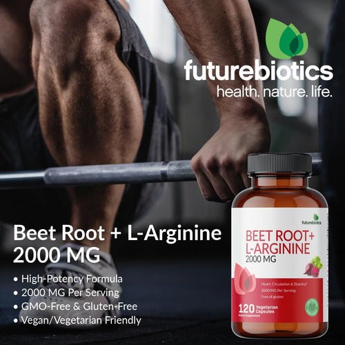 Futurebiotics Raiz De Beterraba + L-arginina 2.000 Mg, Não O - Imagem 4