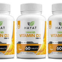 Hayat Vitamins Vitamina D Natural Vegana 2400 Ui, D2, Certif