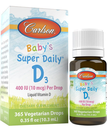 Carlson - Babys Super Daily D3, Gotas De Vitamina D Para Beb